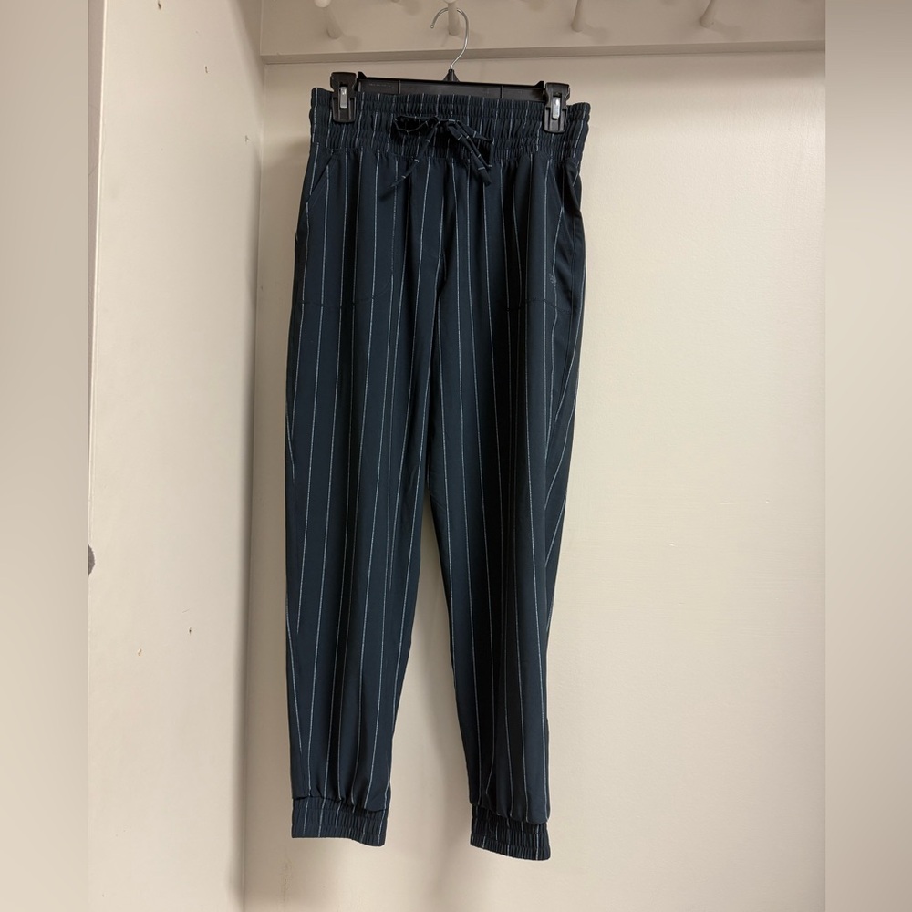 Albionfit Destination Joggers Navy Pinstripe.